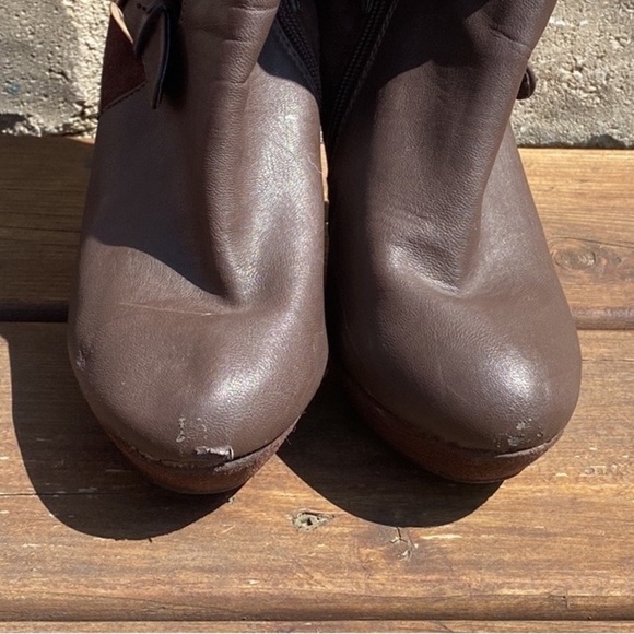 Shoedazzle Eileen boots high heel faux suede buckle detail size 8 - Picture 7 of 11